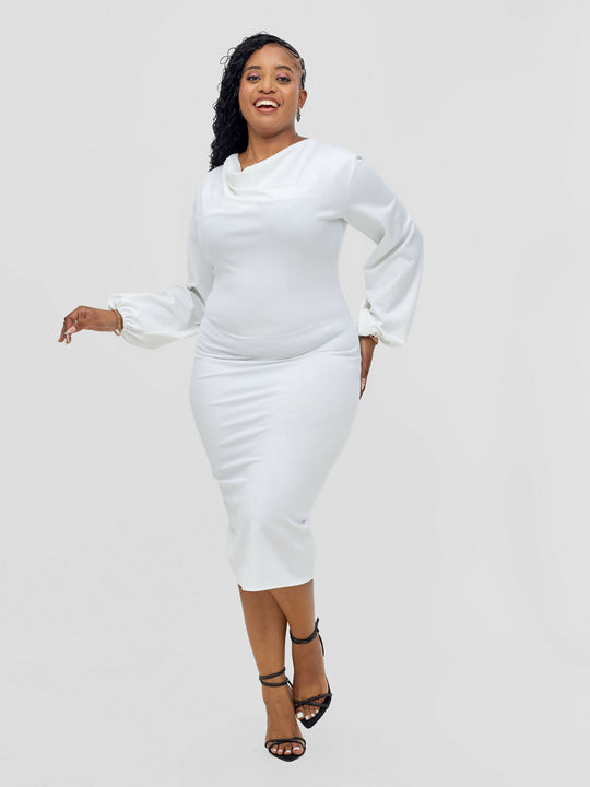 Heidi Statement Dress - White