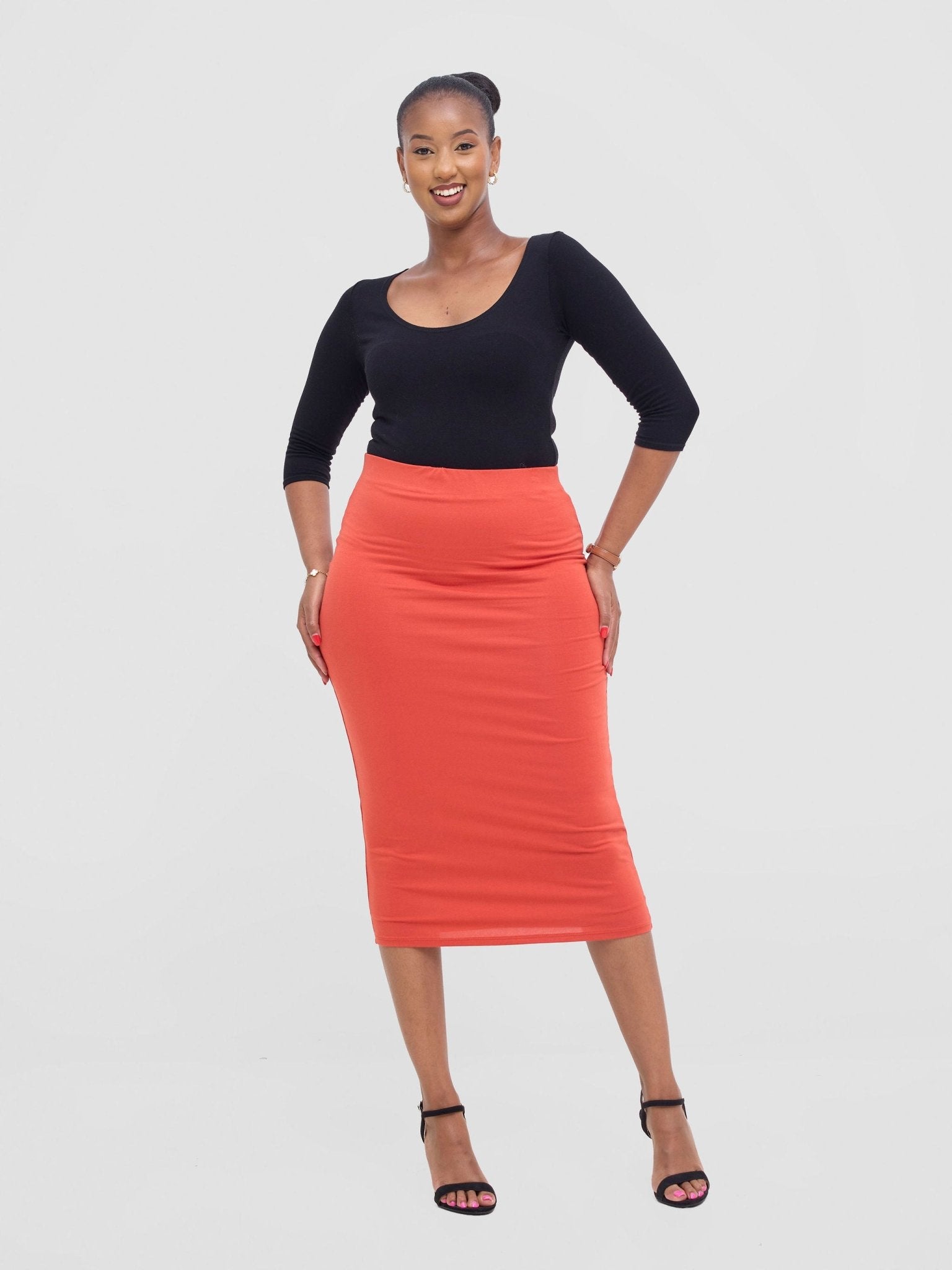 Vivo Basic Lined Capri Skirt - Rust