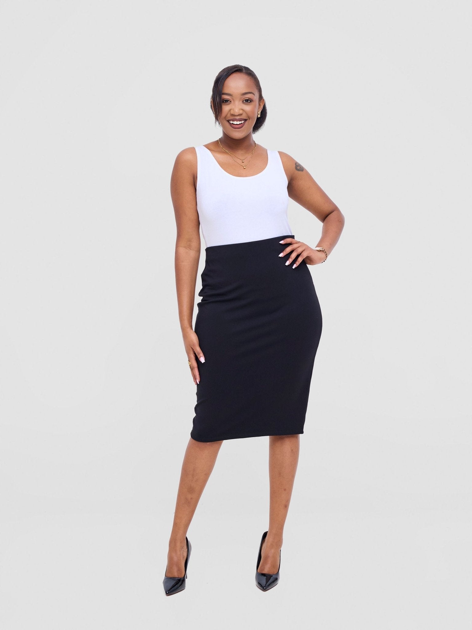 Vivo Waridi Pencil Skirt - Black