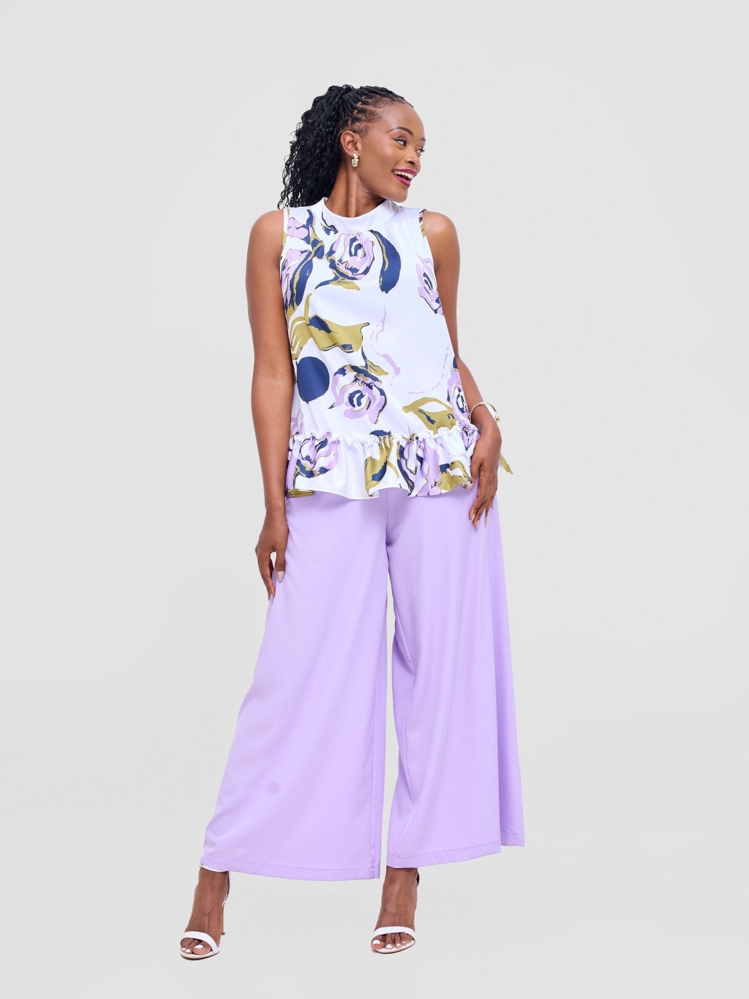 Vivo Kelemi 4.0 Sleeveless Top - Lilac / Olive Nashe Print