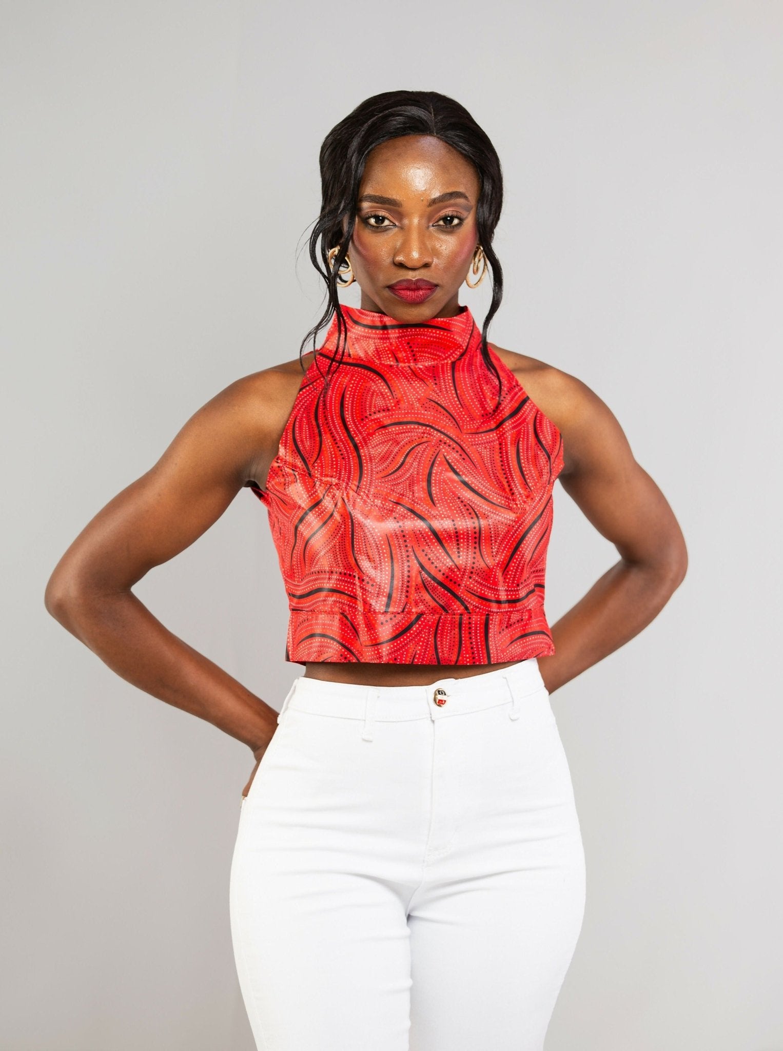 Da'joy Fashions Paltz Top - Red