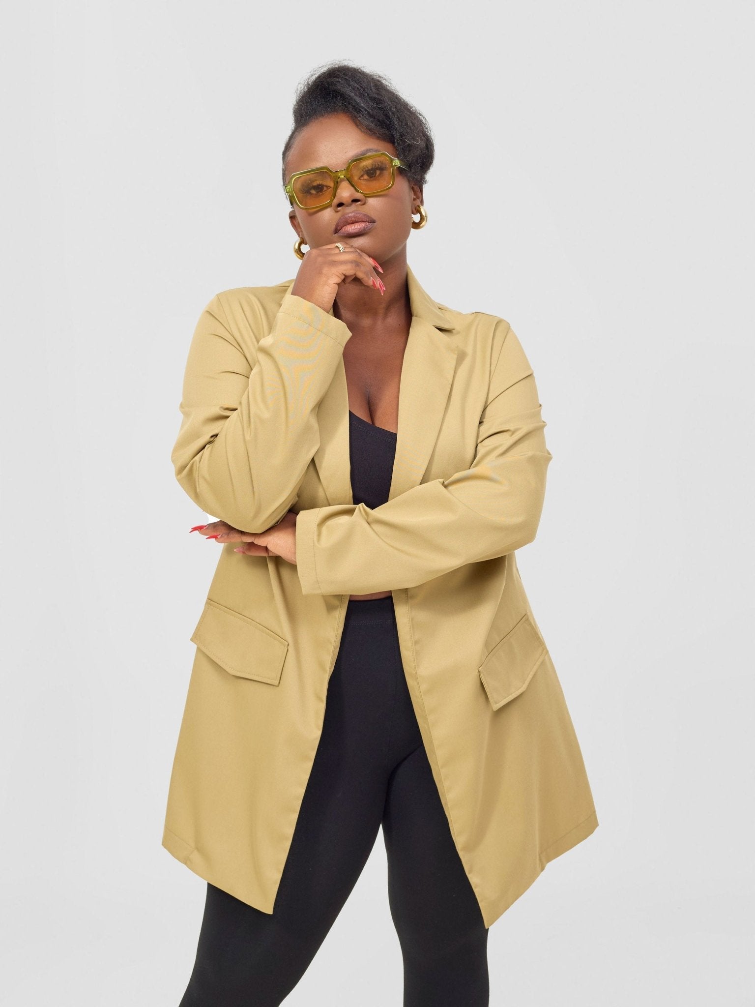 Zoya Kyro Women's Oversized Blazer - Beige