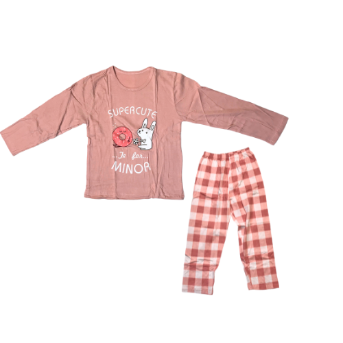 Pink Super Cute Pajama Set 2 Pc