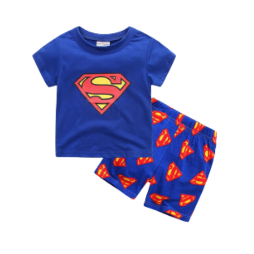 Super Man Shorts Pajama Set 2 Pc