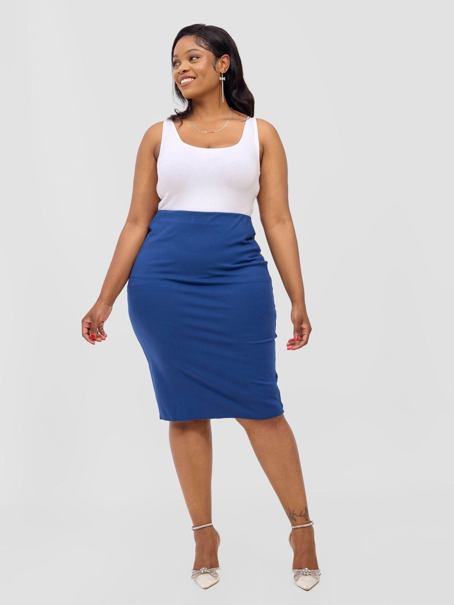 Vivo Basic Waridi Pencil Skirt - Teal