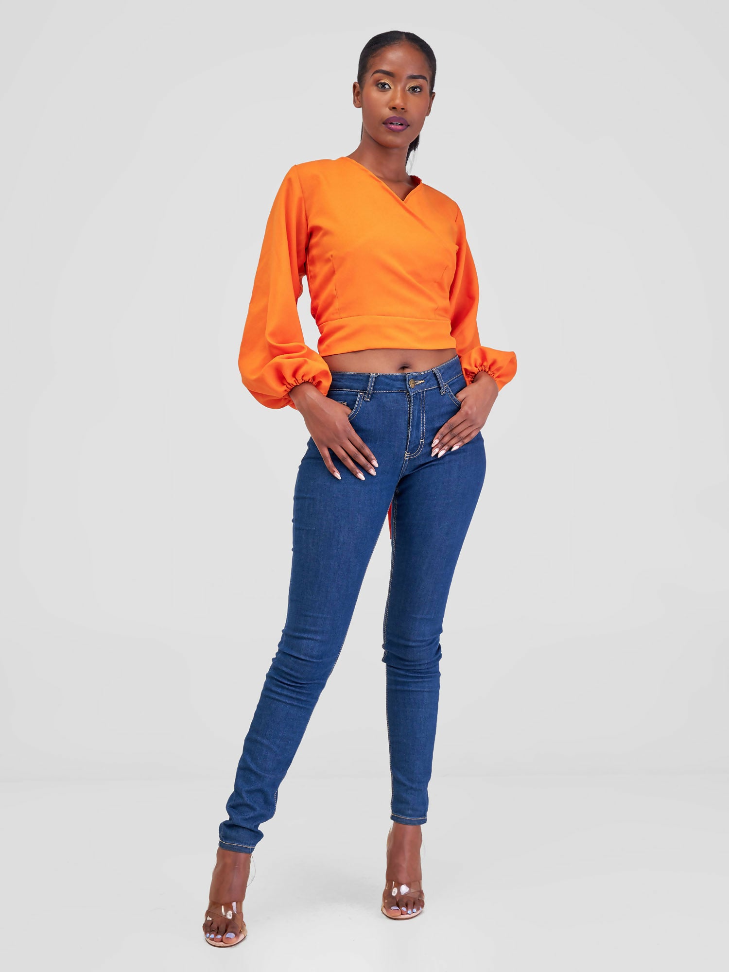 Tribelly Fashions Bloom Top - Orange