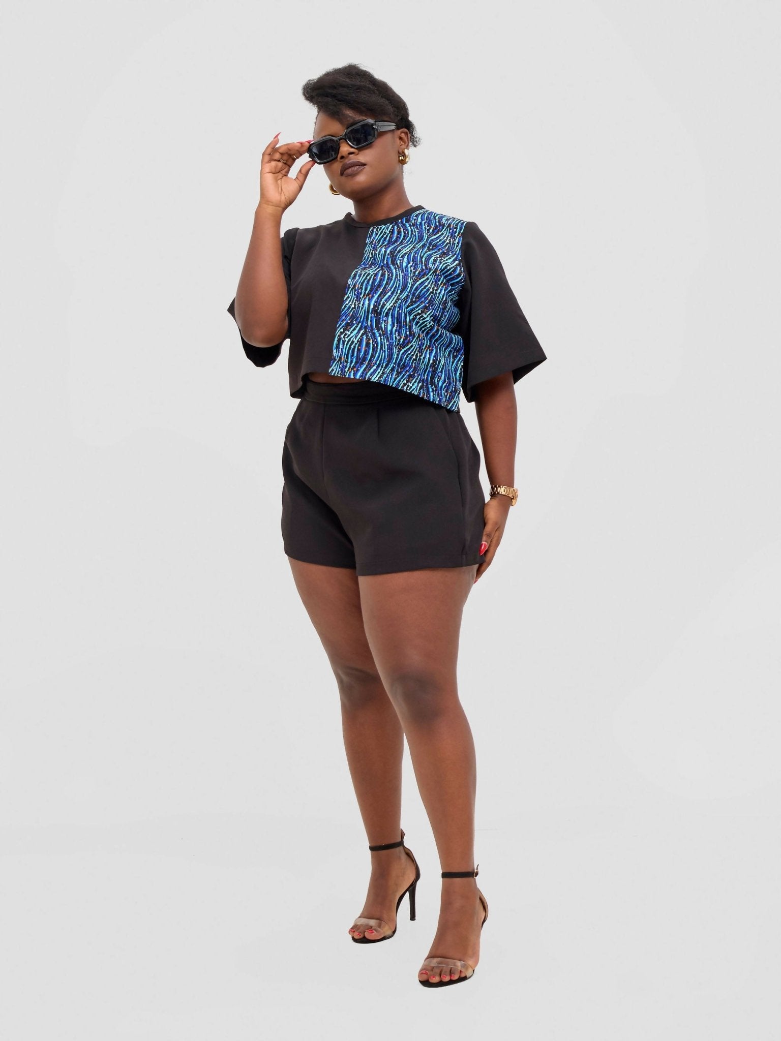 Perfect Treasures Bella Shorts Set - Black