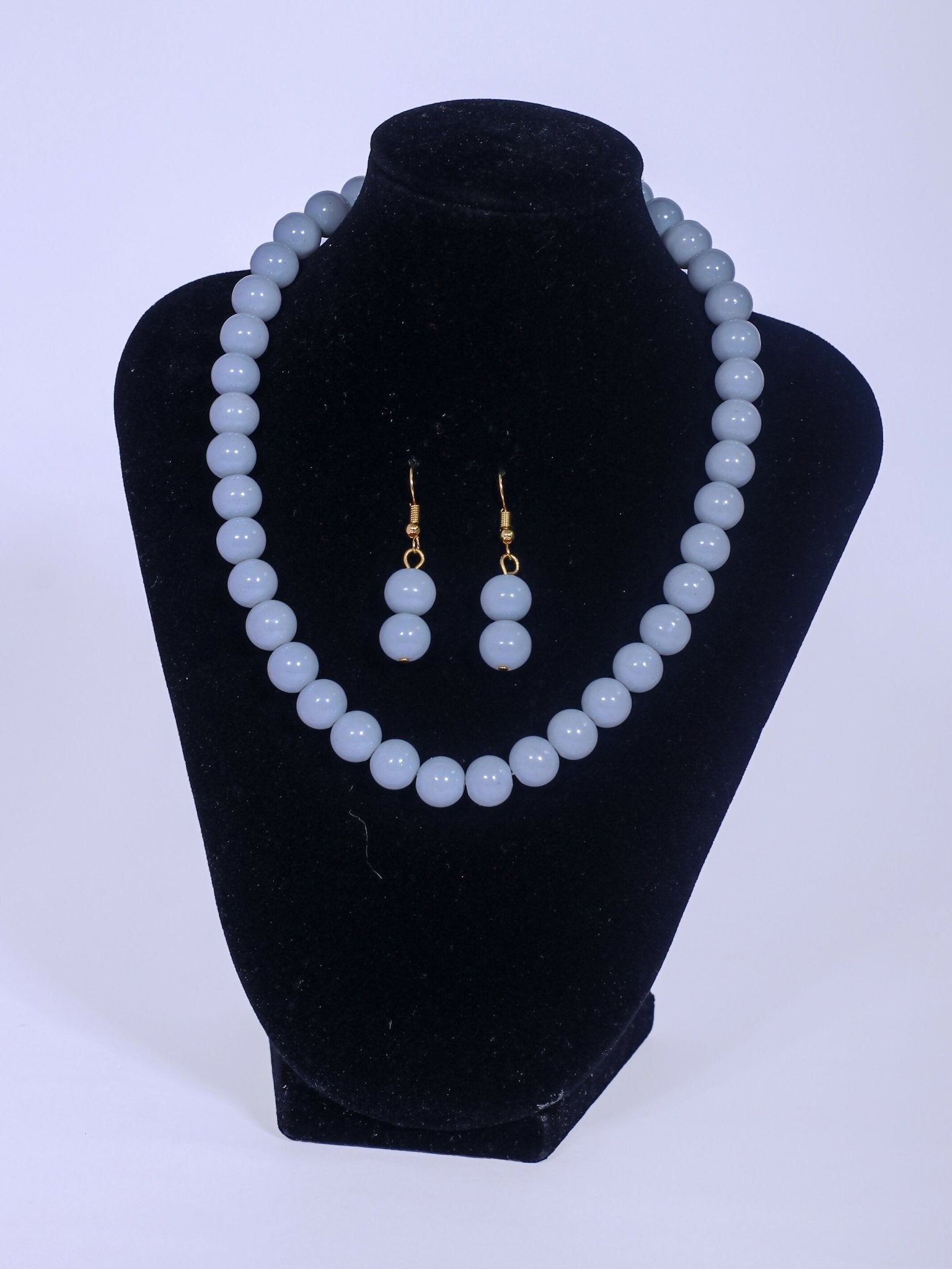 Klewisia Closet Shiny Pearls Necklace - Grey