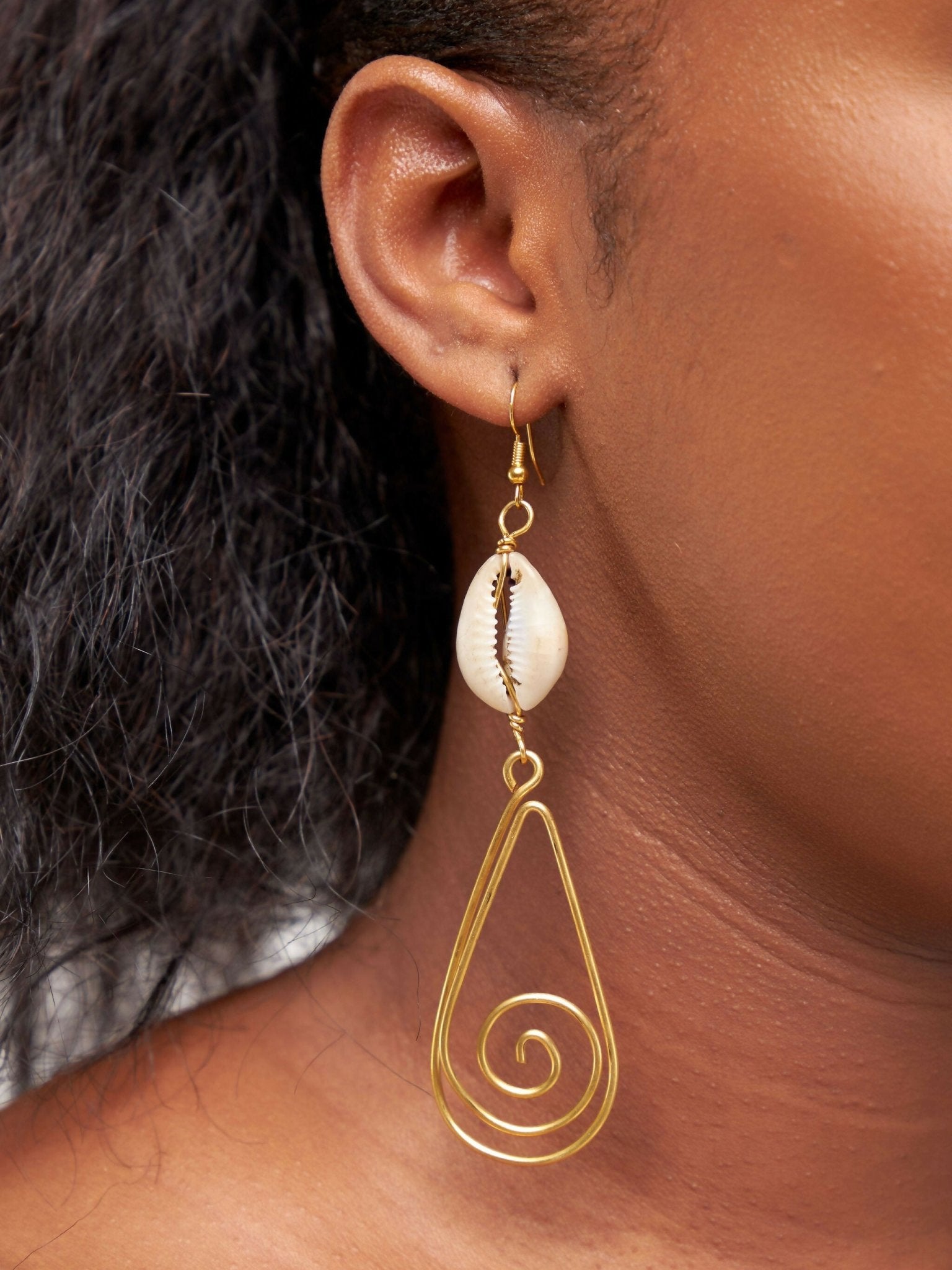 Nubian Earring - Brass