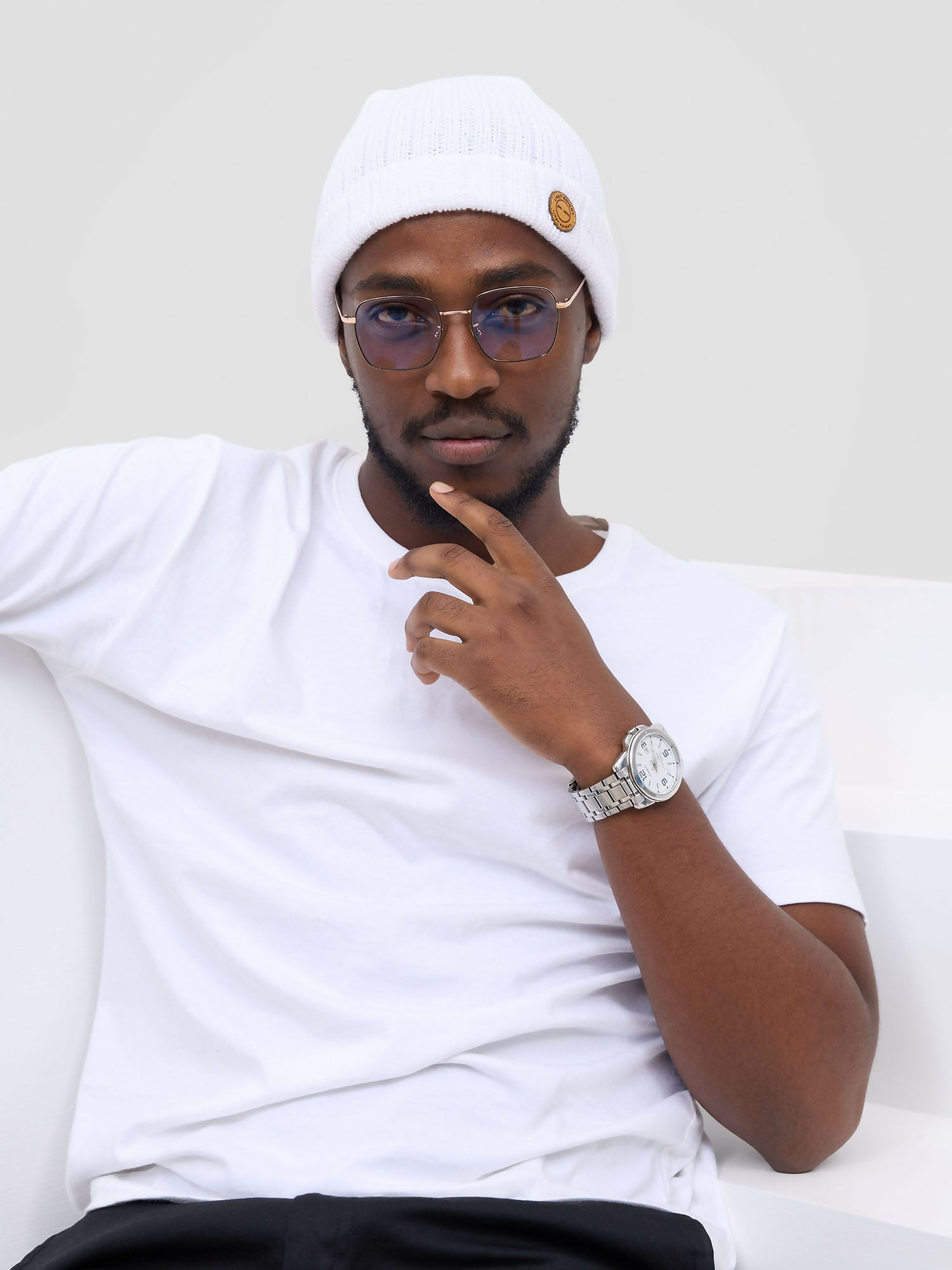 Linet Knight Beanie - White