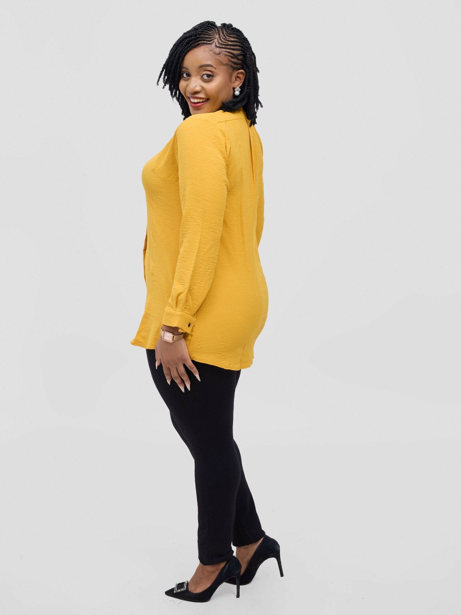 Lokali Designs Shirt Top - Mustard