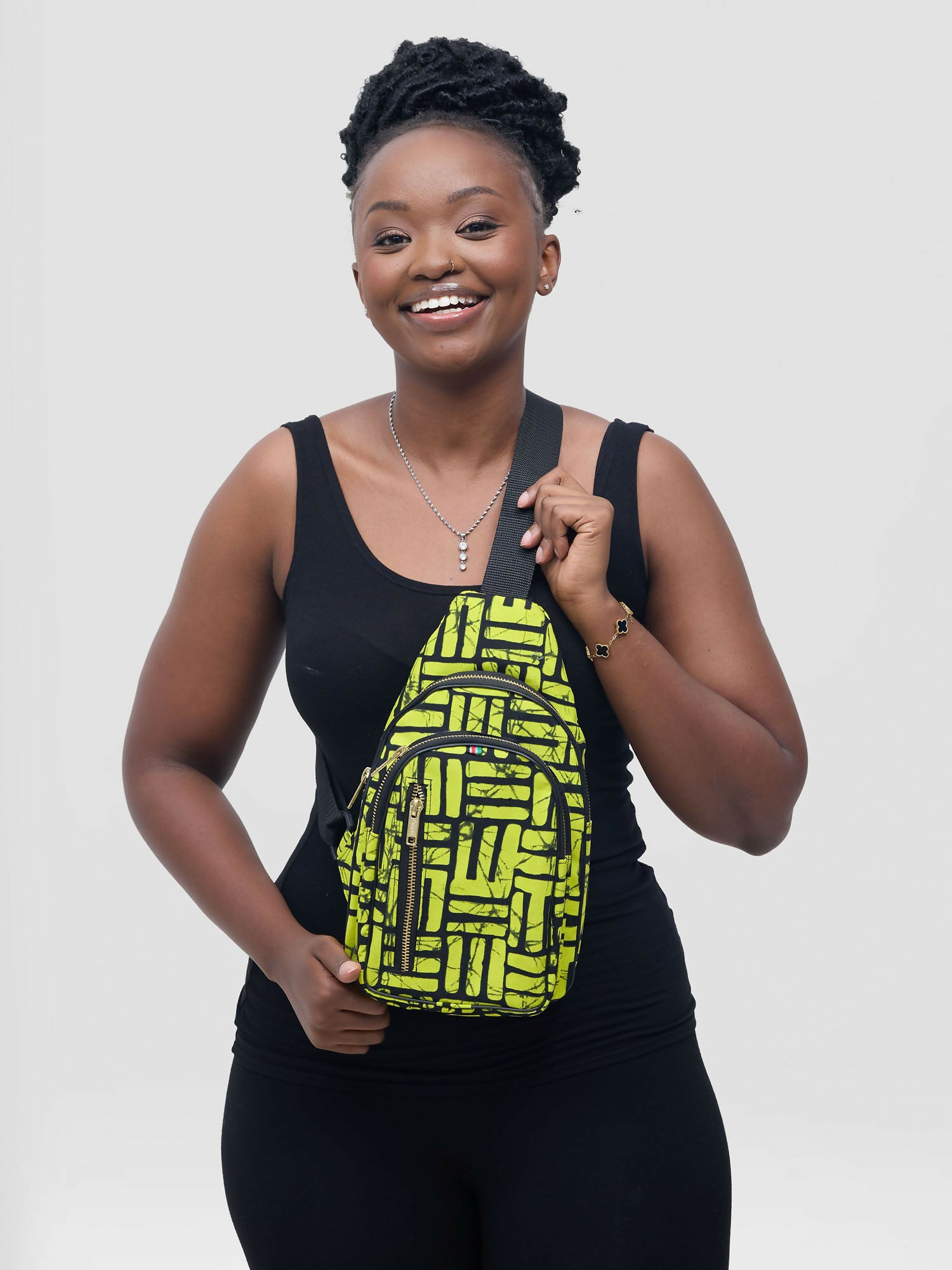Taji Crossbody Bag - Black / Yellow