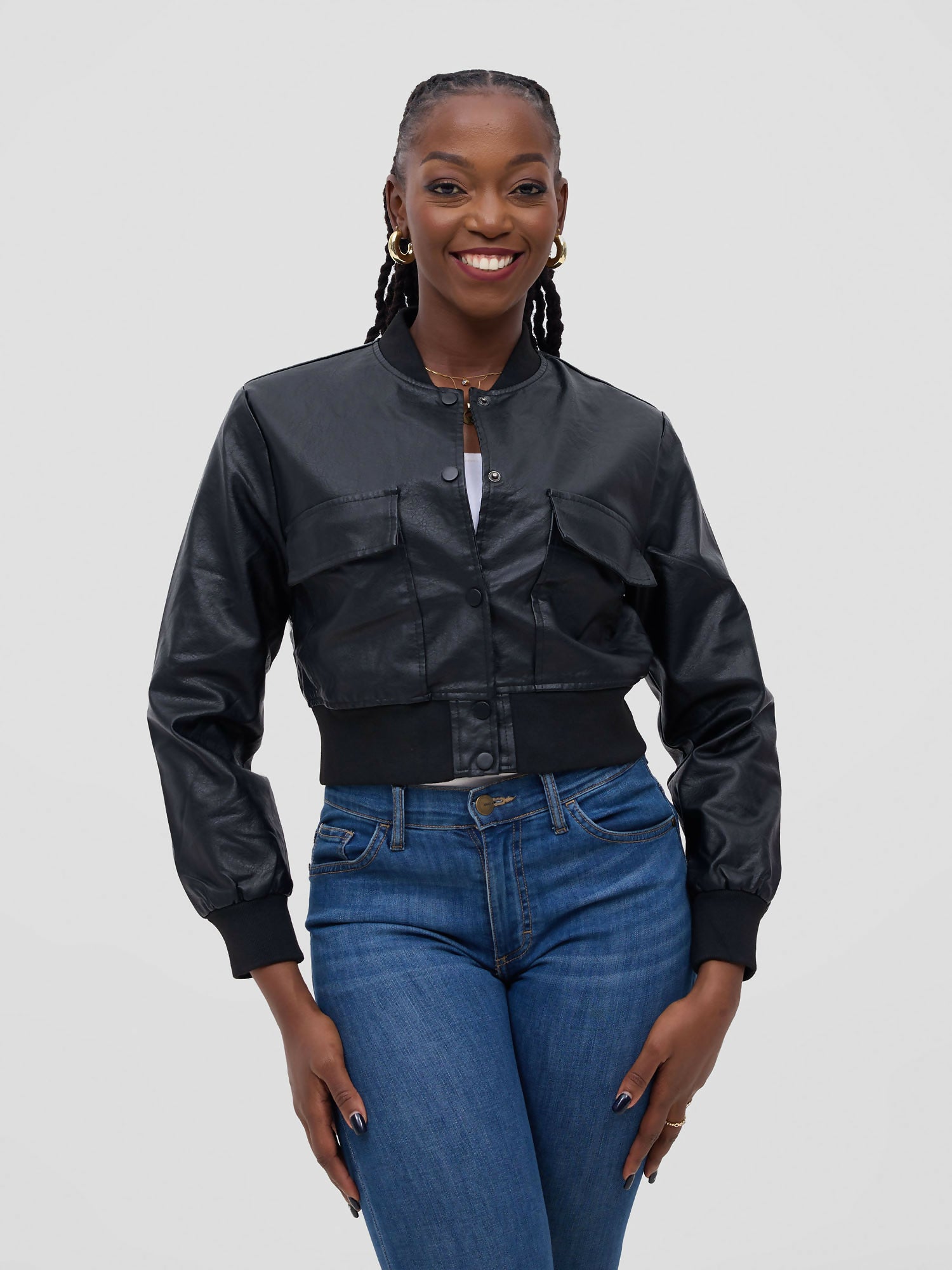 Stylish Sisters Leather Jacket - Black