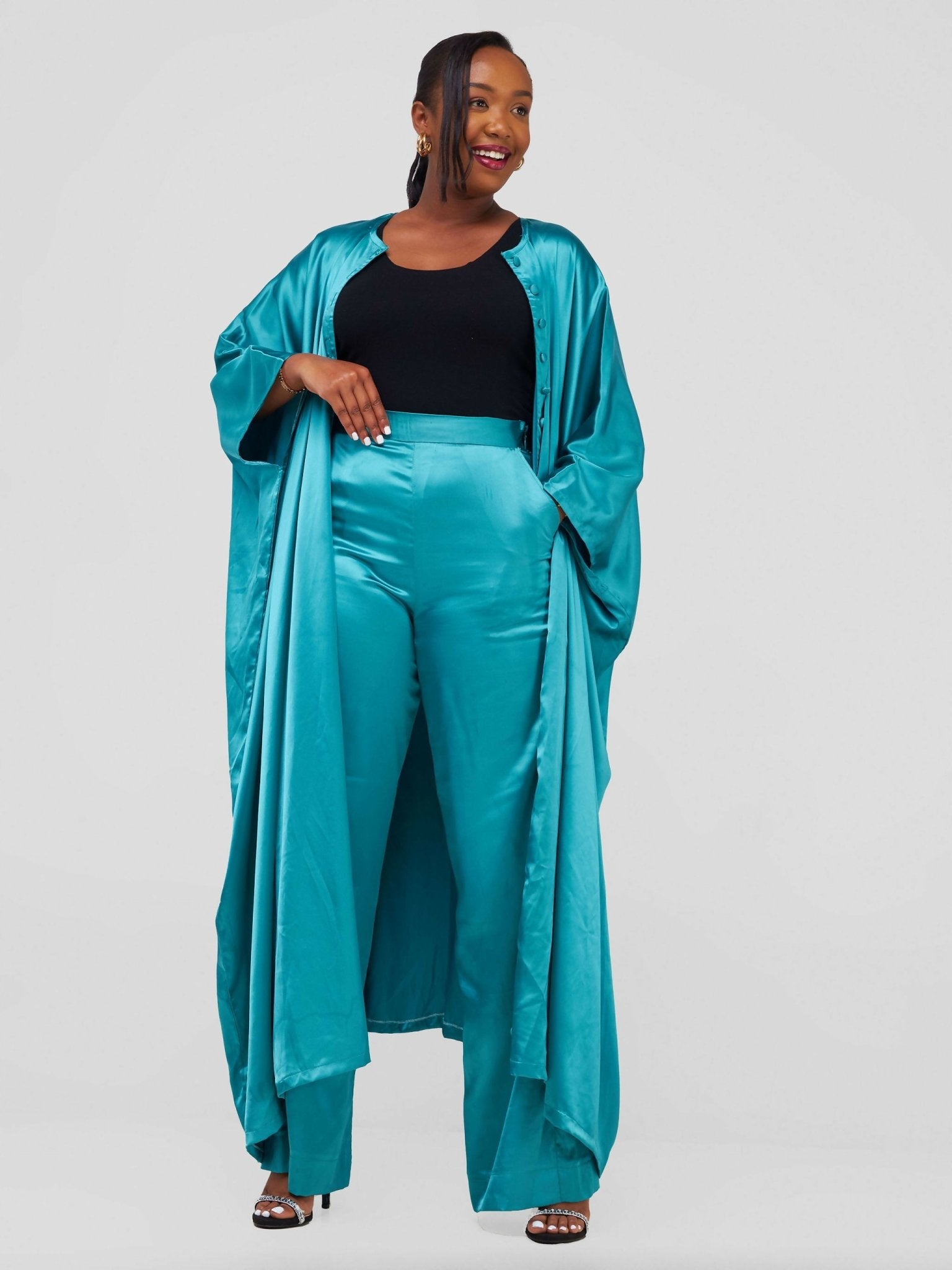 Nefpatra Africa Andy Kimono Set - Turquoise