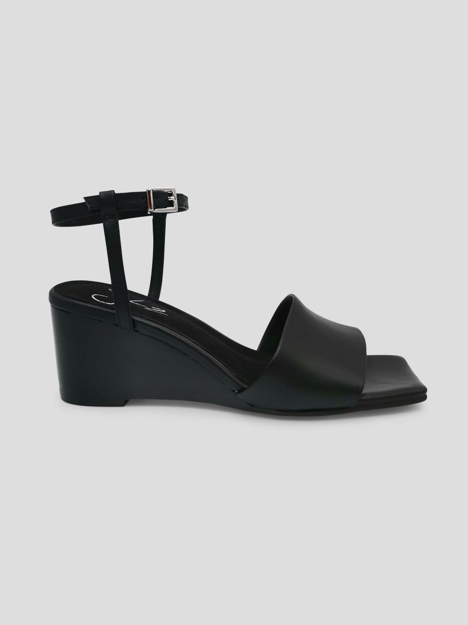 Julz Adel Wedges Sandal - Black