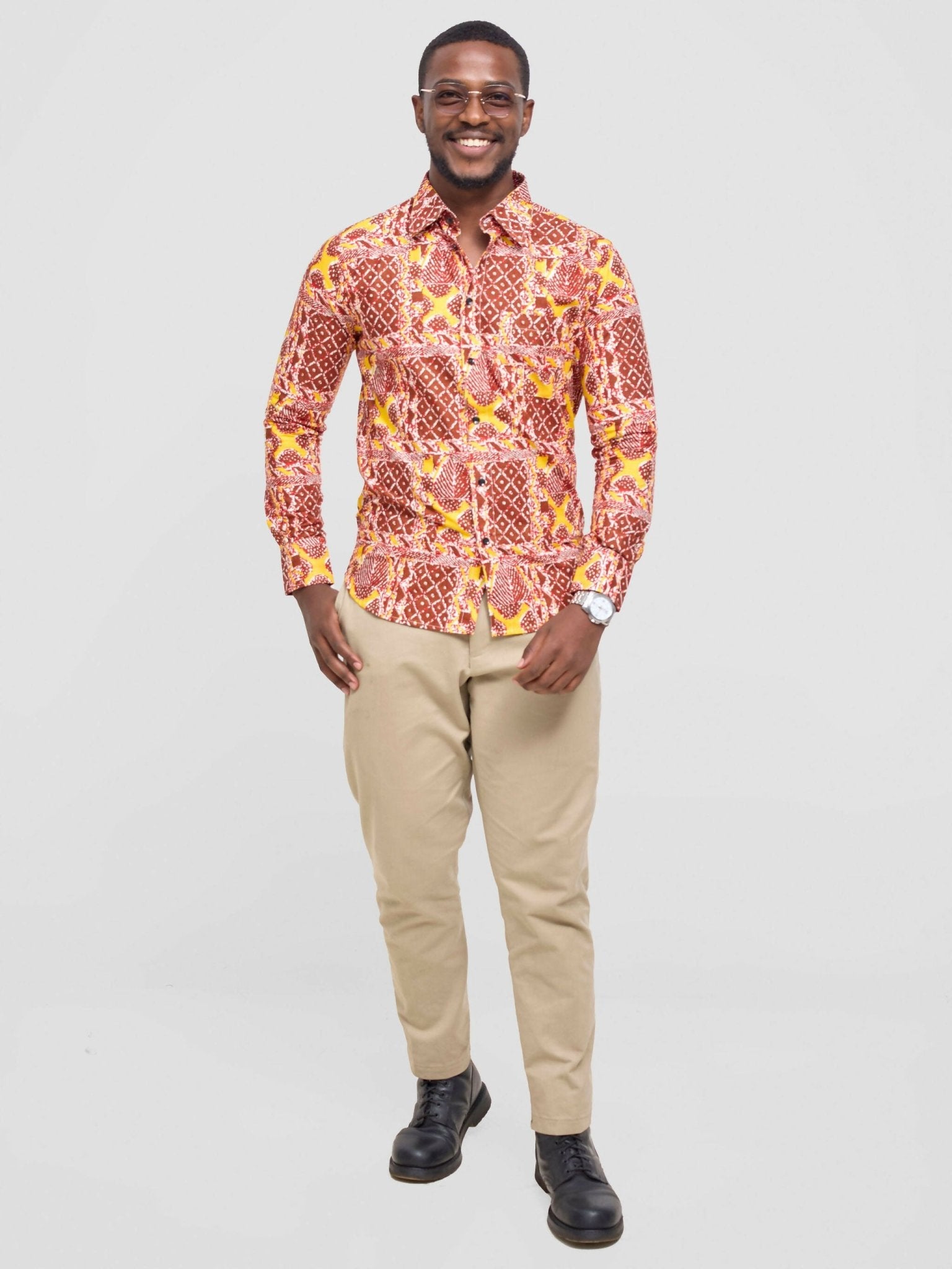 Mendilines Warm African Shirt - Brown