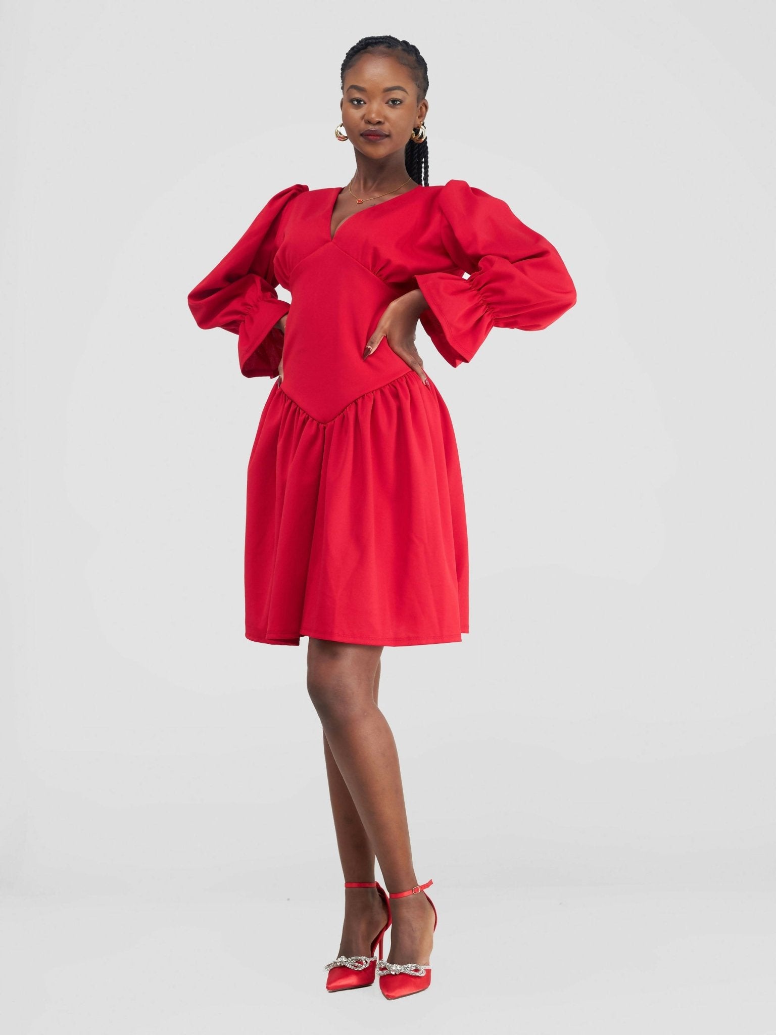 Skater Dress - Red