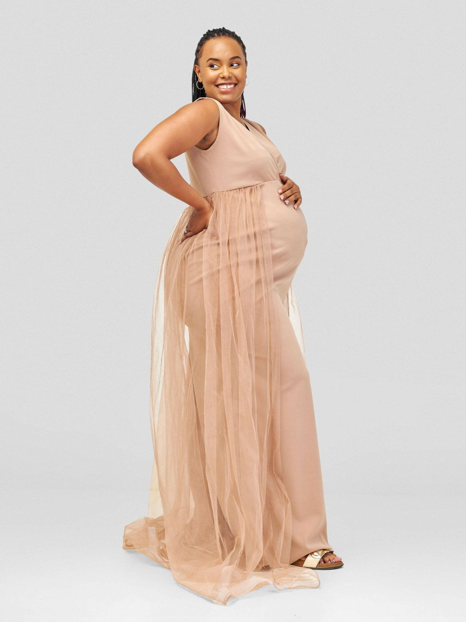 Vintlyne Jojo Dress - Beige