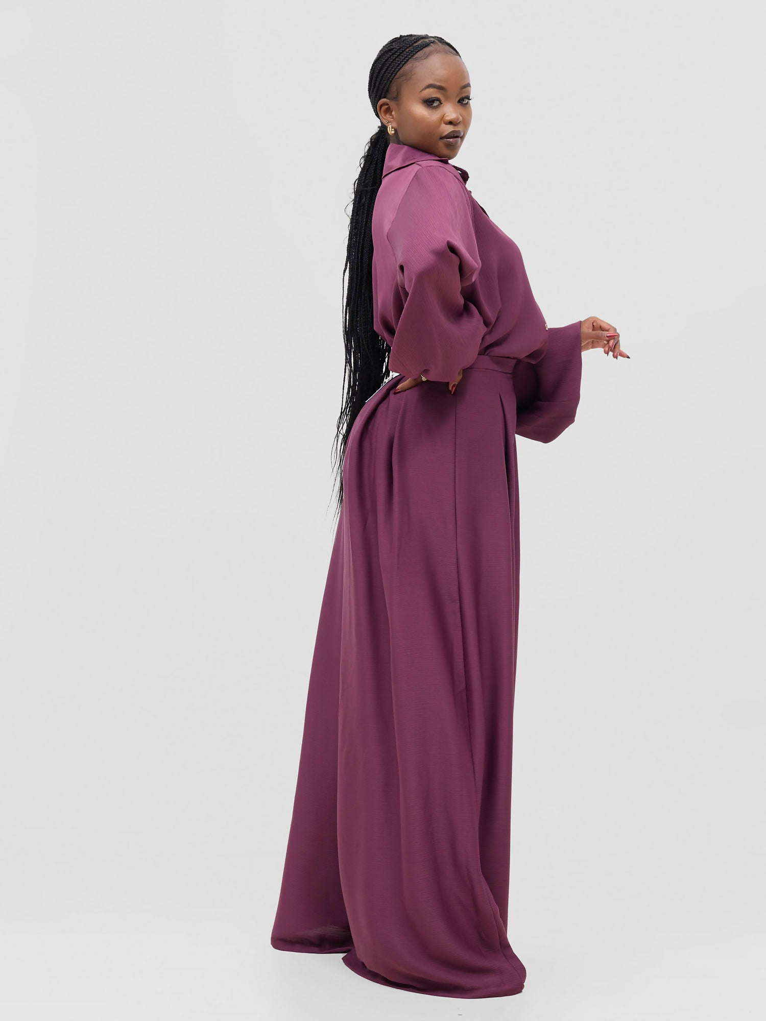 Menengai Palazzo Set - Rose Purple