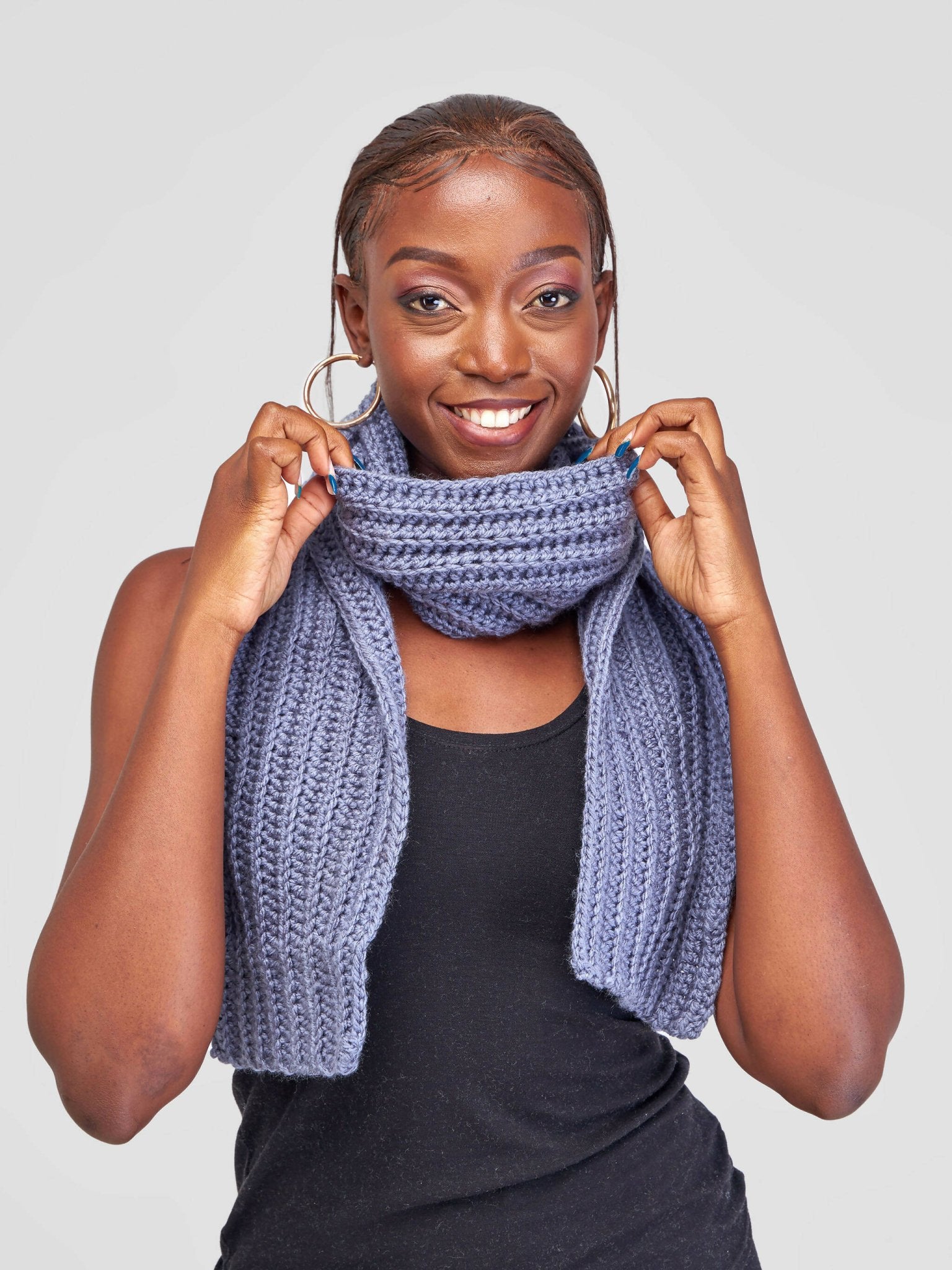 Infy Knit Wear Scarves - Grey
