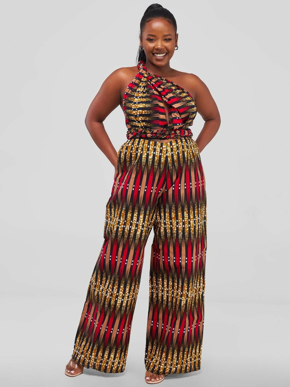 Merli Africa Summer Infinity Jumpsuit - Brown Print