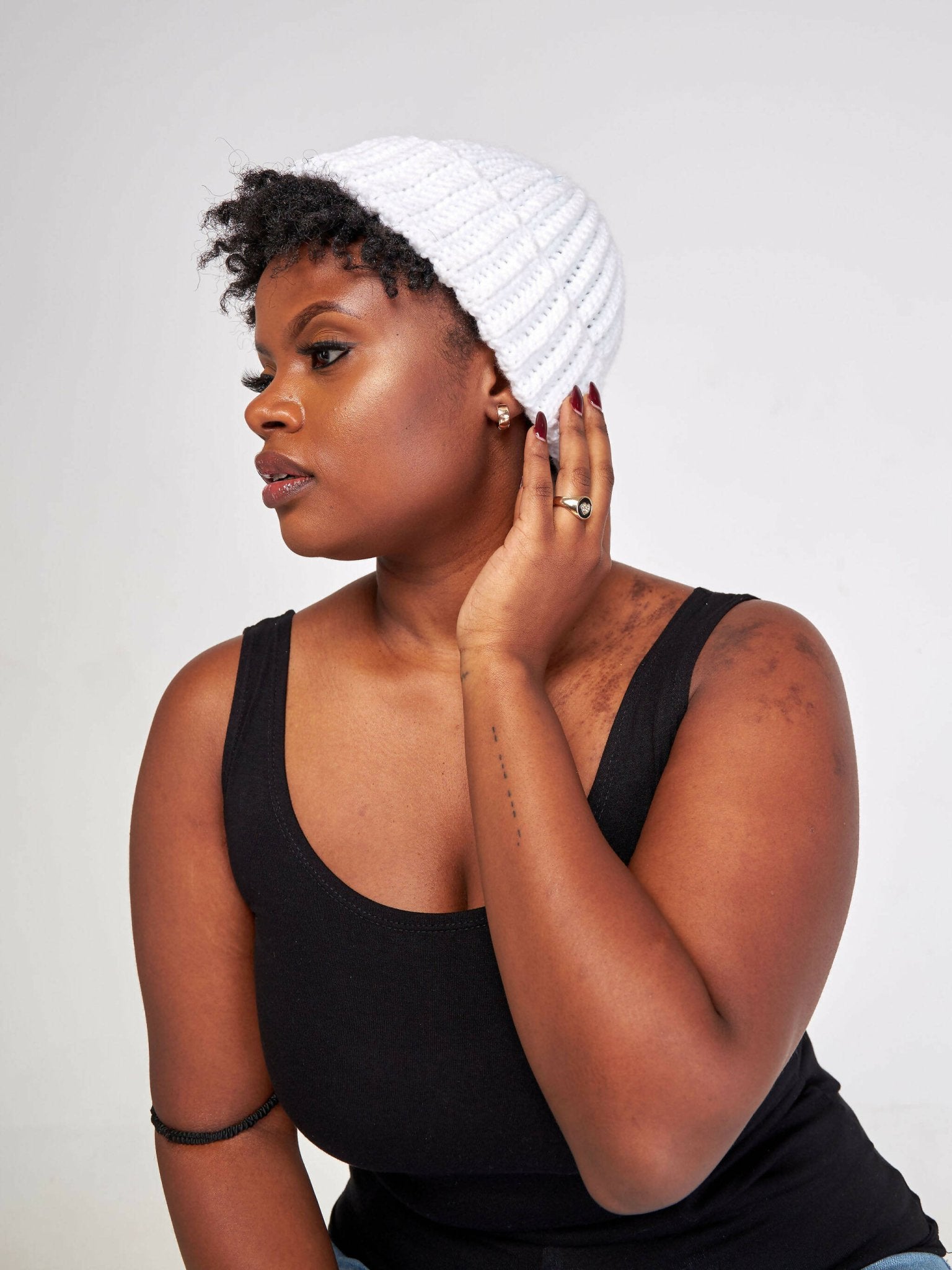 Infy Knit Wear Beanies - White