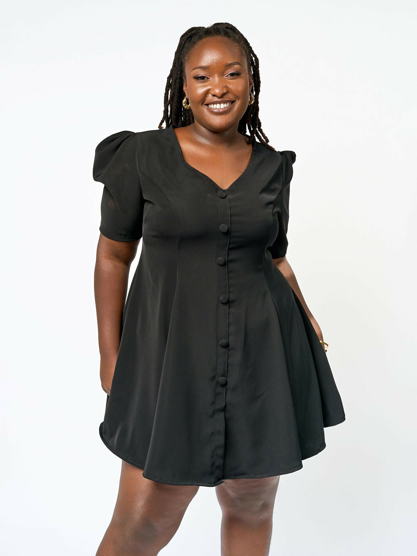 Zia Africa "Jua" Shift Dress - Black