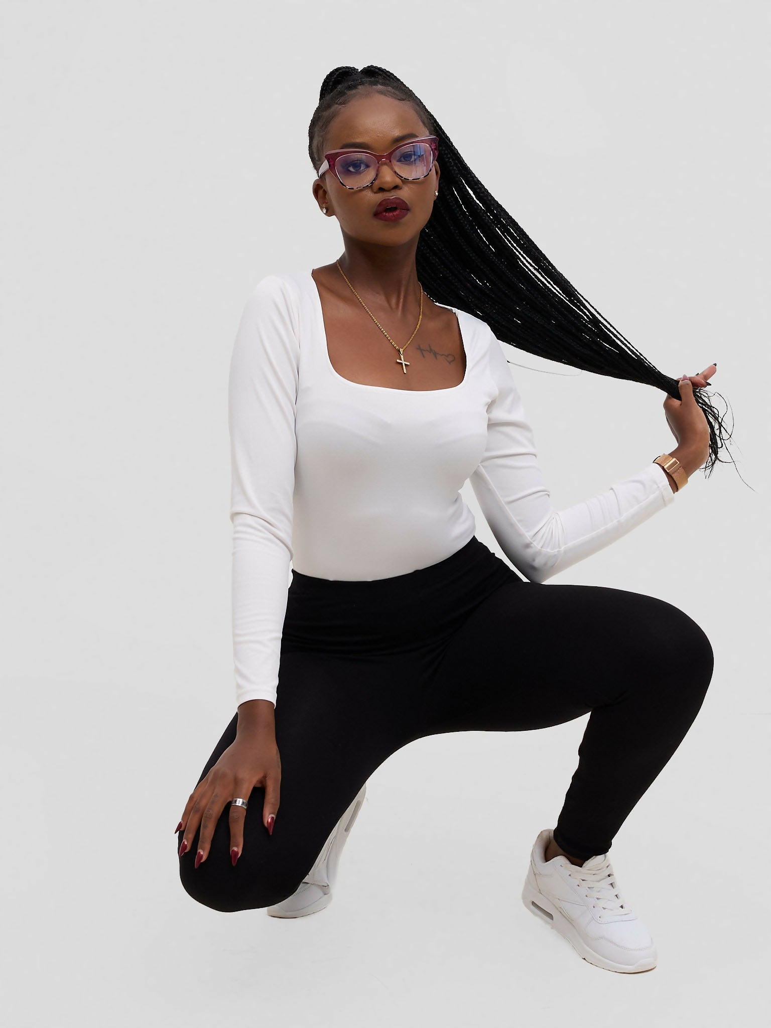 The Fashion Frenzy Bodysuit - White